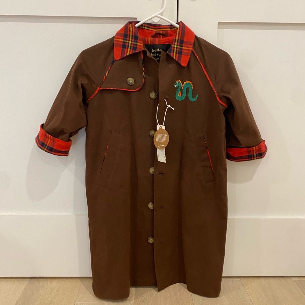 NEW Mini Rodini Embroidered motif cotton coat 5-7y